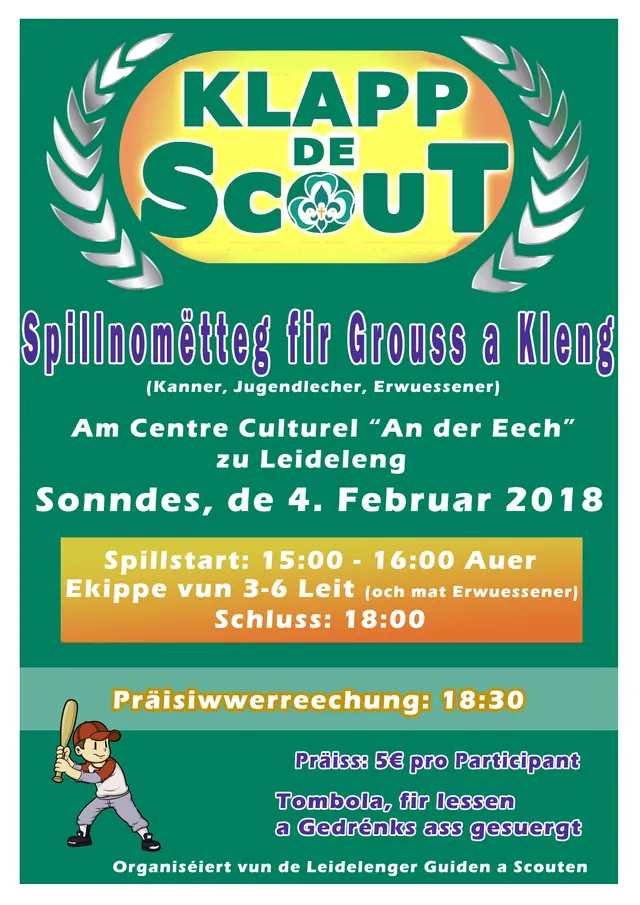Flyer Klapp de Scout 2018